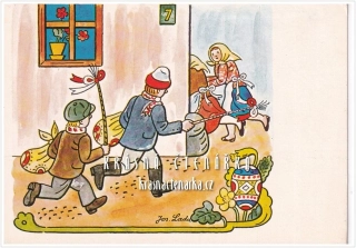 VELIKONOČNÍ pohlednice (il. Josef Lada)