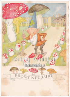 Ilustrovaná vánoční pohlednice: IDA BOHATTA-MORPURGO