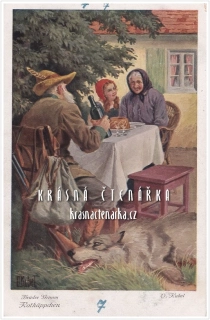 Brüder Grimm: ROTKÄPPCHEN / Červená Karkulka (il. Otto Kubel)