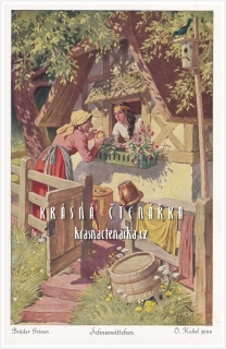 Brüder Grimm: SCHNEEWITTCHEN / Sněhurka (il. Otto Kubel)