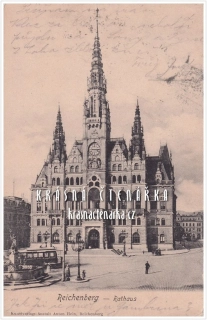 LIBEREC, Radnice, náměstí a Neptunova kašna