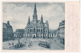 LIBEREC, Radnice, náměstí a Metznerova kašna