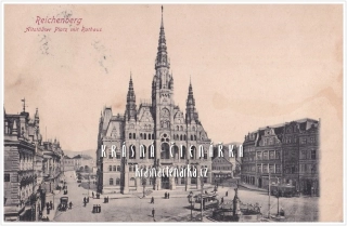 LIBEREC, Radnice, náměstí a Neptunova kašna