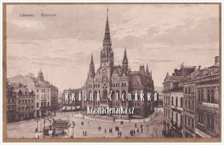LIBEREC, Radnice, náměstí a Neptunova kašna