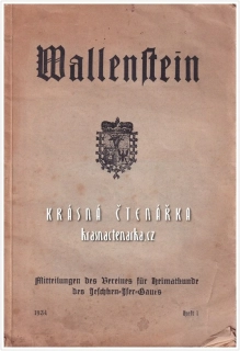 WALLENSTEIN, Mitteilungen des Vereines für Heimatkunde des Jeschken-Alter-Gaues