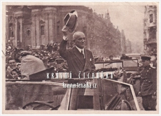 EDVARD BENEŠ, Příjezd presidenta Dr. Ed. Beneše na Staroměstské náměstí