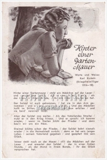 PÍSEŇ německá HINTER EINER GARTENMAUER