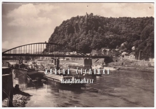 DĚČÍN, Pastýřská stěna ... a nákladní lodě