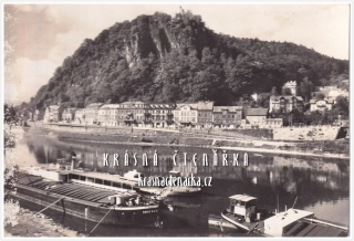 DĚČÍN, Pastýřská stěna ... a nákladní lodě