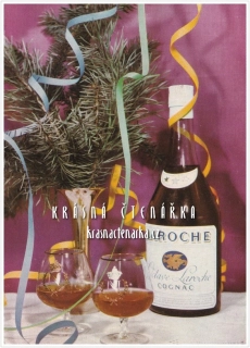 VÁNOČNÍ a NOVOROČNÍ pohlednice a LAROCHE COGNAC