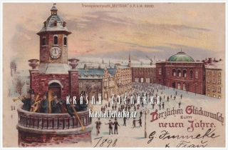 VÁNOČNÍ a NOVOROČNÍ pohlednice z roku 1898
