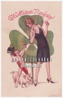 VÁNOČNÍ a NOVOROČNÍ pohlednice (il. Ernst Kutzer)