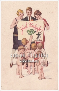 VÁNOČNÍ a NOVOROČNÍ pohlednice (il. Ernst Kutzer)