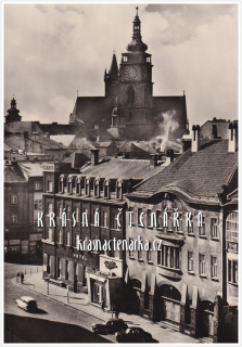 HRADEC KRÁLOVÉ, Palackého ulice a hotel Bystrica