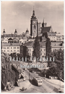 HRADEC KRÁLOVÉ, Pražský most i s trolejbusem