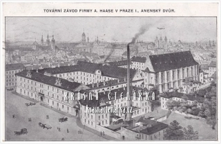 PRAHA, Tovární závod firmy A. Haase, Anenský dvůr