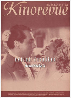 KINOREVUE 1944/35 (Film Počestné paní pardubické a Helena Bušová, Gustav Nezval)