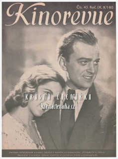 KINOREVUE 1943/45 (Film Čtrnáctý u stolu a Dagmar Frýbortová, Karel Höger)