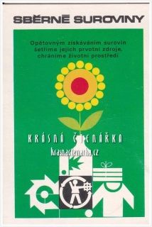 Kalendář kapesní: SBĚRNÉ SUROVINY 1986