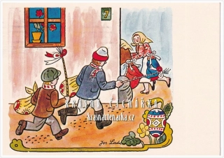 VELIKONOČNÍ pohlednice (il. Josef Lada)