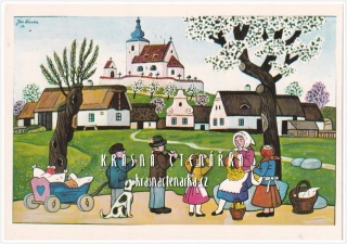 VELIKONOČNÍ pohlednice (il. Josef Lada)