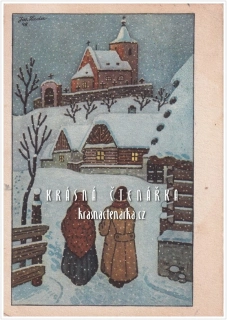 VÁNOČNÍ a NOVOROČNÍ pohlednice (il. Josef Lada)