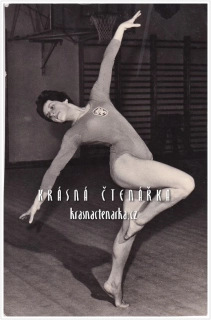 Gymnastka LIBUŠE CMÍRALOVÁ s podpisem