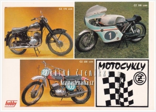 Hobby pohlednice: MOTOCYKLY CZ