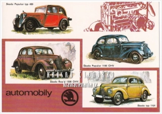 Hobby pohlednice: AUTOMOBILY ŠKODA
