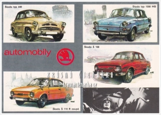 Hobby pohlednice: AUTOMOBILY ŠKODA