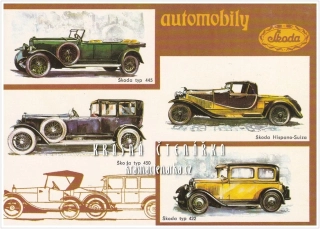 Hobby pohlednice: AUTOMOBILY ŠKODA