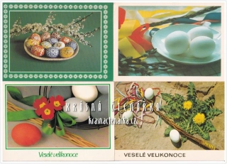 VELIKONOČNÍ pohlednice (4 ks)