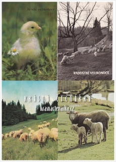VELIKONOČNÍ pohlednice (4 ks)