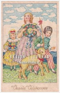 VELIKONOČNÍ pohlednice (il. Kratochvíl L.)