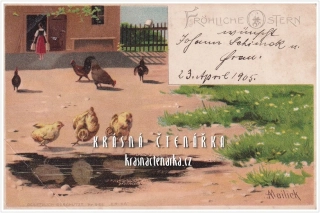 VELIKONOČNÍ pohlednice (il. Mailick Alfred)