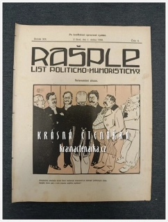 RAŠPLE, List politicko-humoristický 1908/04