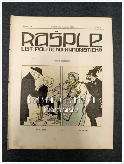 RAŠPLE, List politicko-humoristický 1908/06