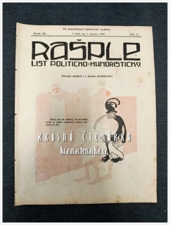 RAŠPLE, List politicko-humoristický 1908/12