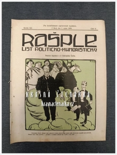 RAŠPLE, List politicko-humoristický 1908/08