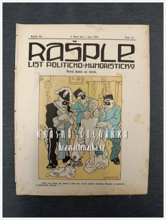 RAŠPLE, List politicko-humoristický 1909/10