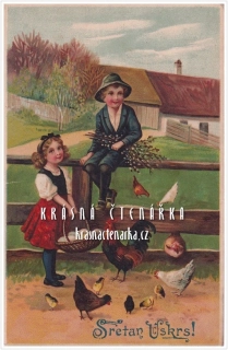 VELIKONOČNÍ pohlednice a děti