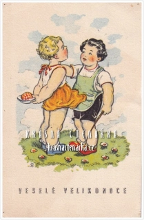 VELIKONOČNÍ pohlednice a děti