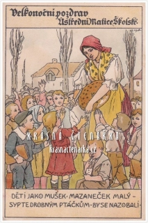 VELIKONOČNÍ pohlednice a děti (Ústřední Matice Školská)
