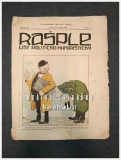 RAŠPLE, List politicko-humoristický 1908/10