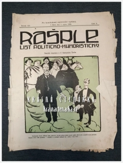 RAŠPLE, List politicko-humoristický 1908/08