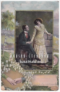 Zamilovaná ONA a ON a konvalinky