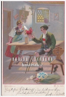 Zamilovaná ONA a ON, Bavorská nebo tyrolská idyla v kroji