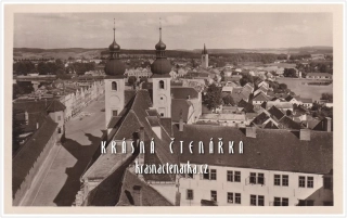 TELČ, Pohled na město z věže kostela
