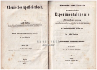 THEORIE UND PRAXIS DER PHARMACEUTISCHEN EXPERIMENTALCHEMIE, Zweiter Band (Duflos Adolf) | Teorie a praxe farmaceutické experimentální chemie