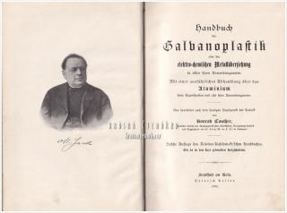 HANDBUCH DER GALVANOPLASTIK oder der elektro-chemischen Metallüberziehung in allen ihren Anwendungsarten (Taucher Konrad) | Galvanoplastika a elektrochemické pokovování kovů